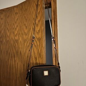 Dooney & Bourke Black and Tan Crossbody Bag